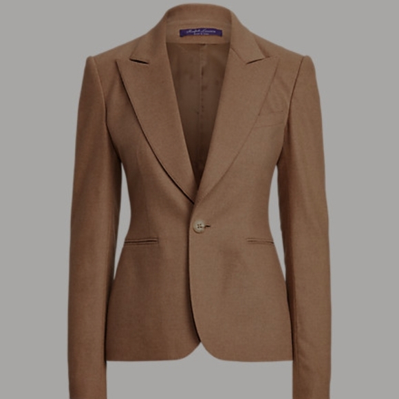 COPY - Ralph Lauren Collection Jena-Stretch- Camel-Hair Jacket $2,190.00 Paid. - Picture 6 of 12